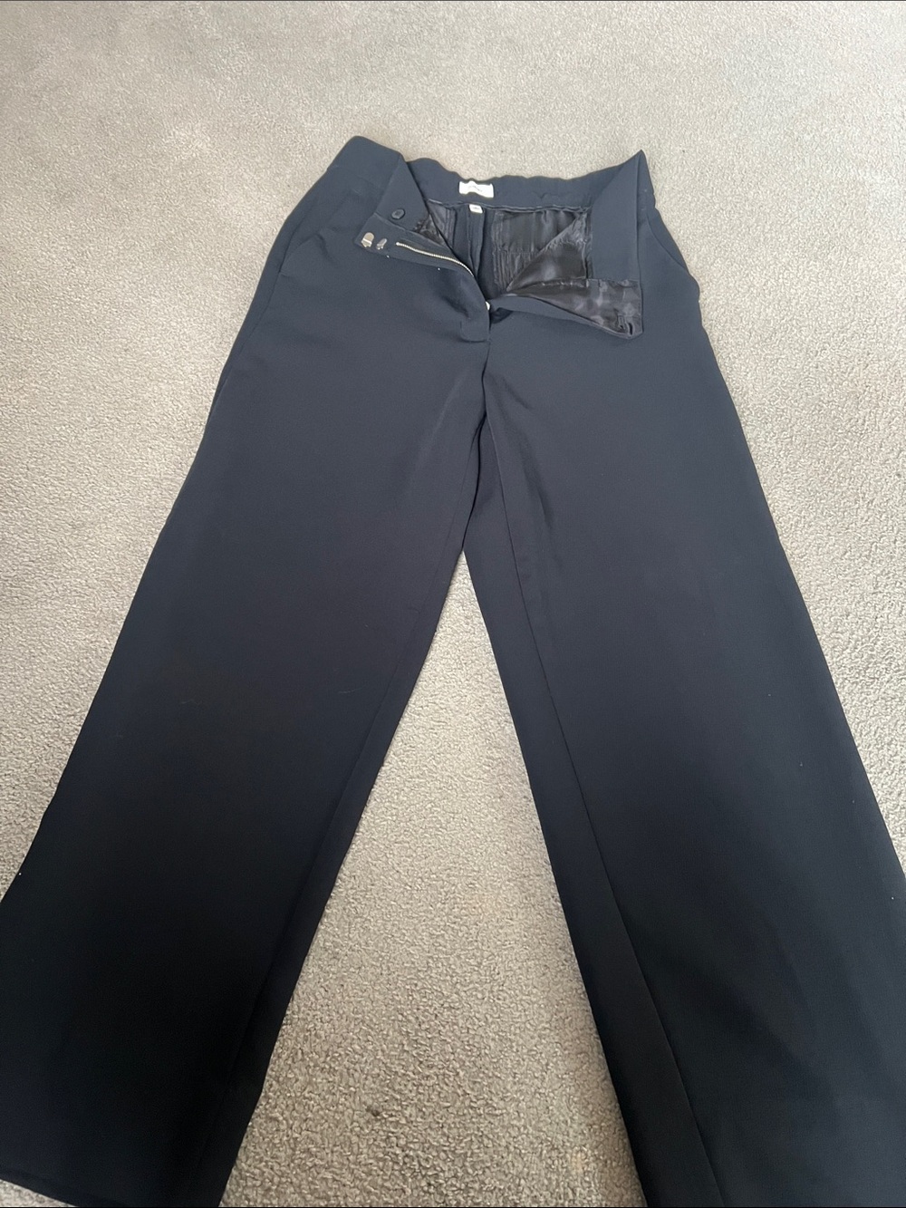Wilfred Black Wide-Leg Trousers. Size 8.
